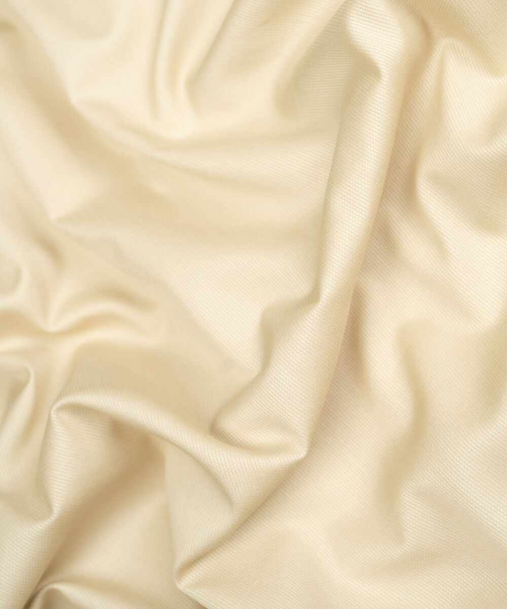 Men's Unstitched Two-Piece Beige Cotton Dobby Suit