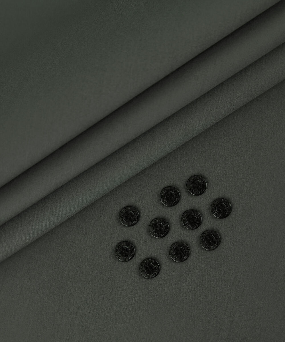 Men's Unstitched 2-Piece Premium Cotton Satin Dark Grey Suit