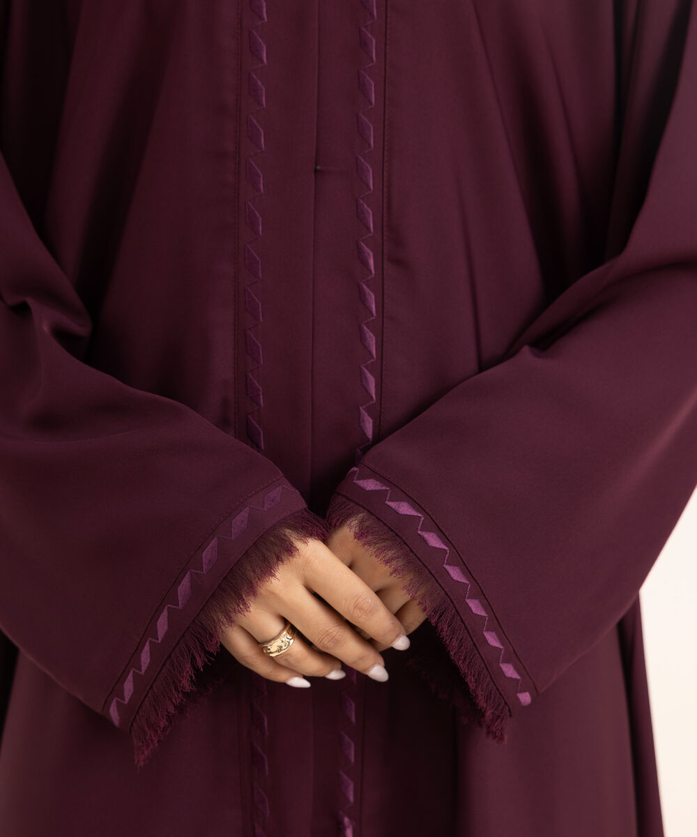 Women's Red Nida Abaya