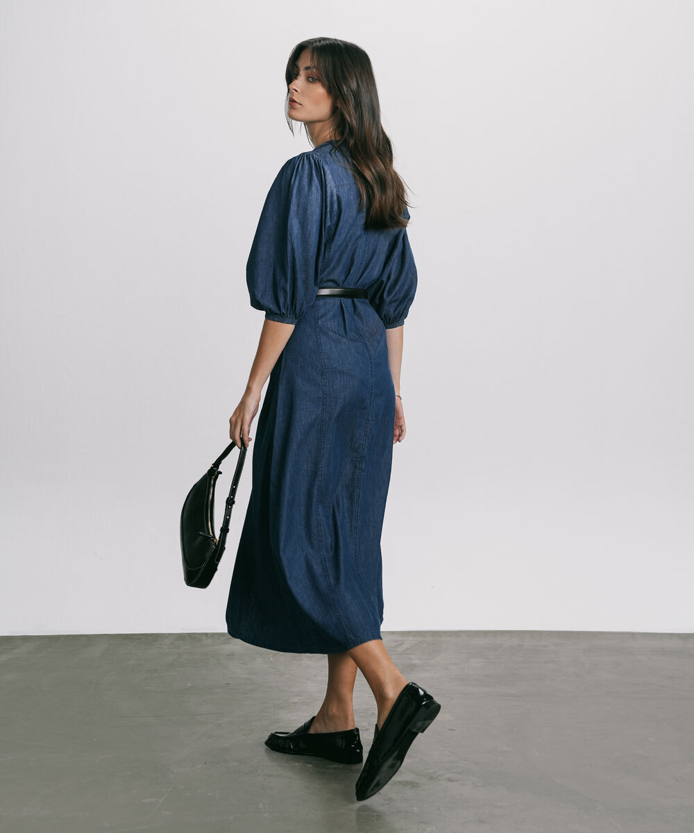 Women's Western Wear Blue Heavy Weight Denim Dress