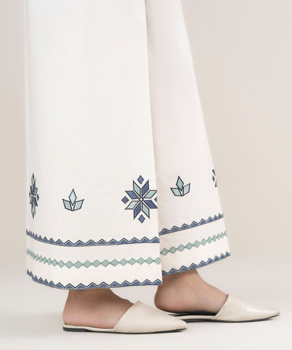 Women's Unstitched Cotton Printed Multi Trousers Fabric