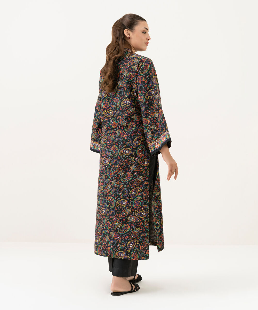 Women's Unstitched Cotton Printed Multi 2 Piece Suit