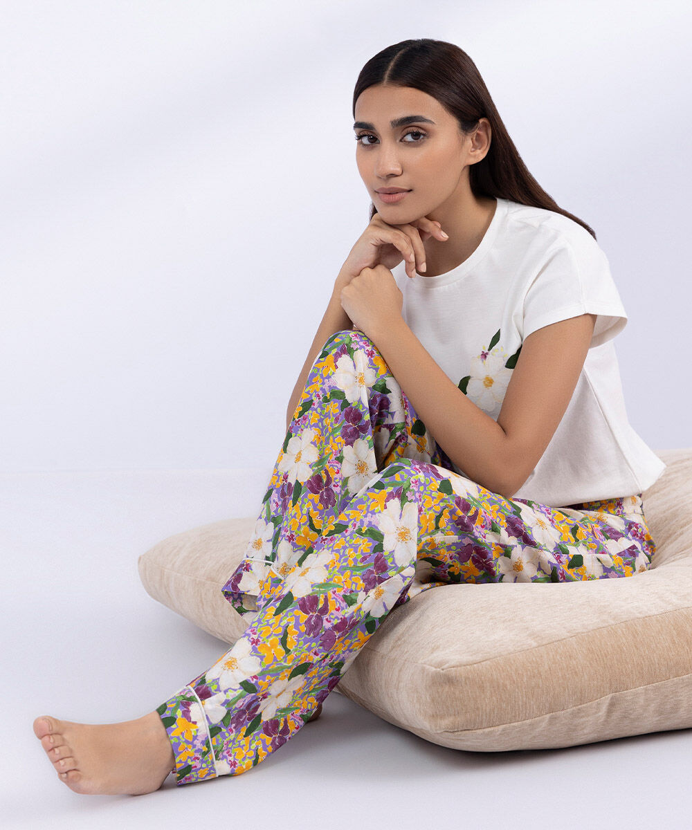Woman - Multi Printed Viscose Trousers