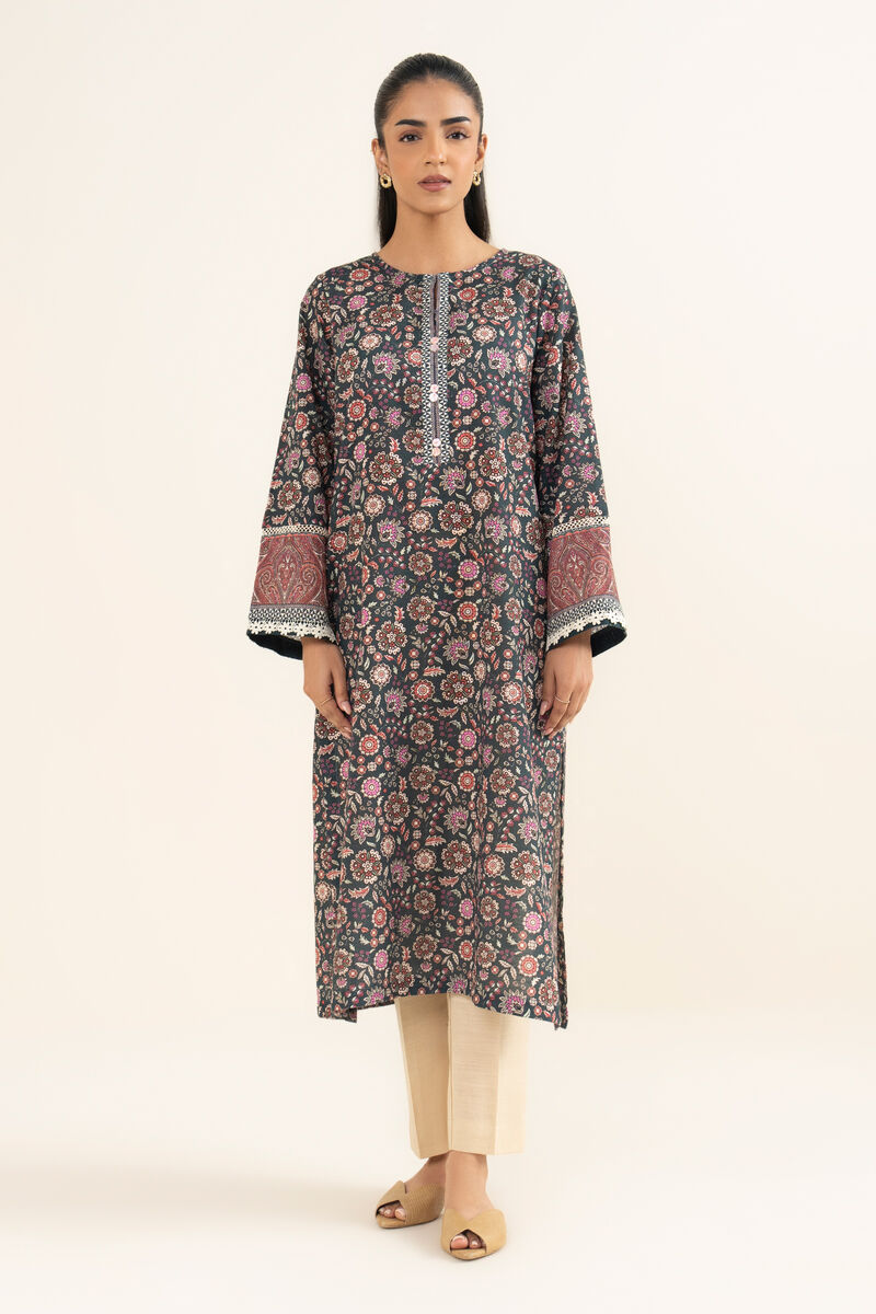 Printed Khaddar Shirt