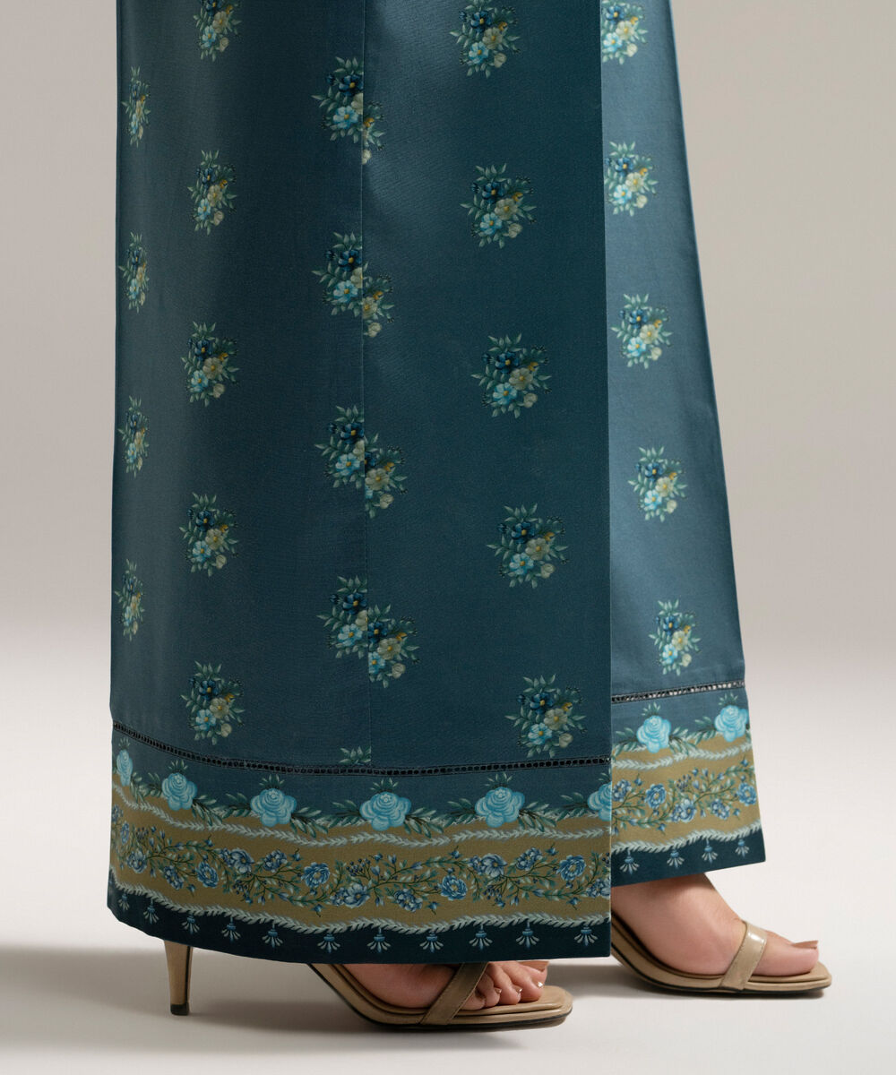 Women's RTW Cambric Printed Green Culottes