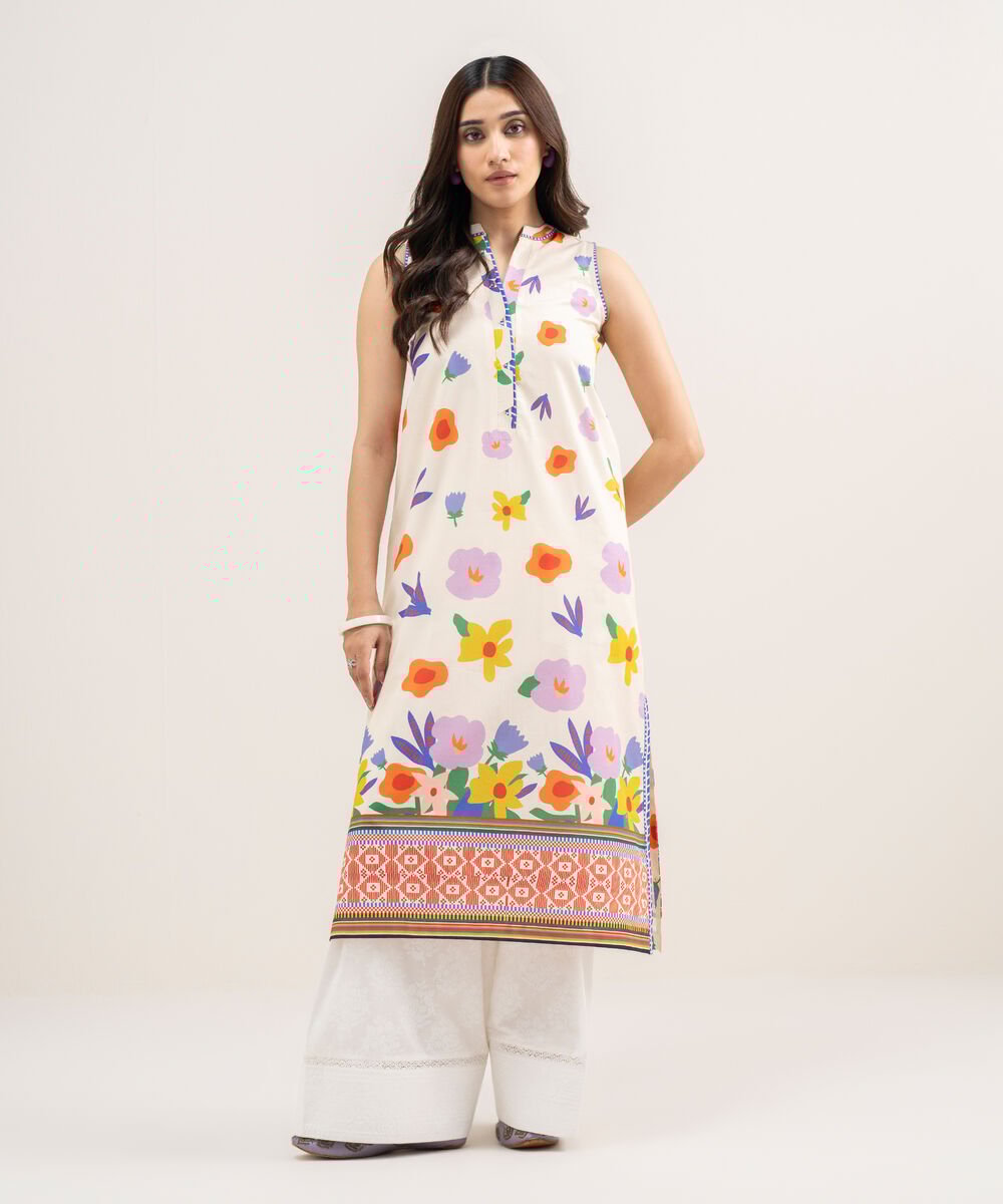 Women's Unstitched Lawn Printed Multi Shirt