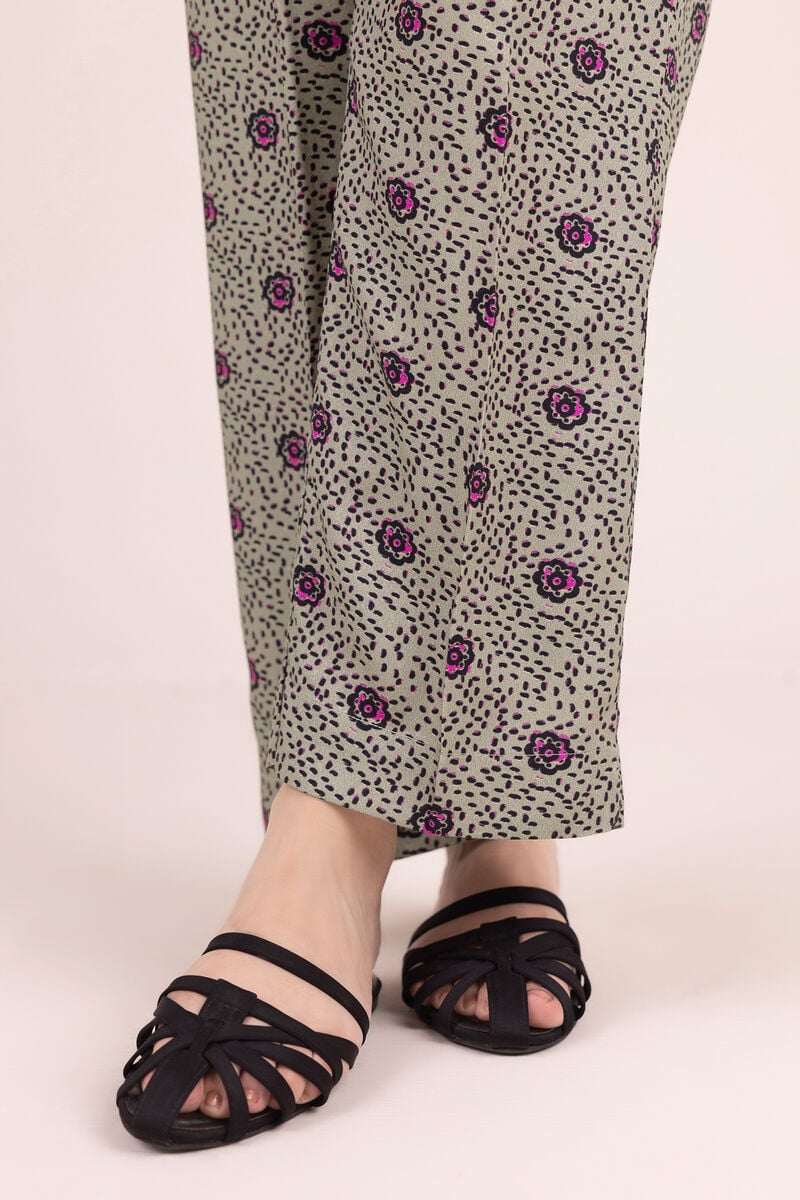 Printed Dobby Straight Pants