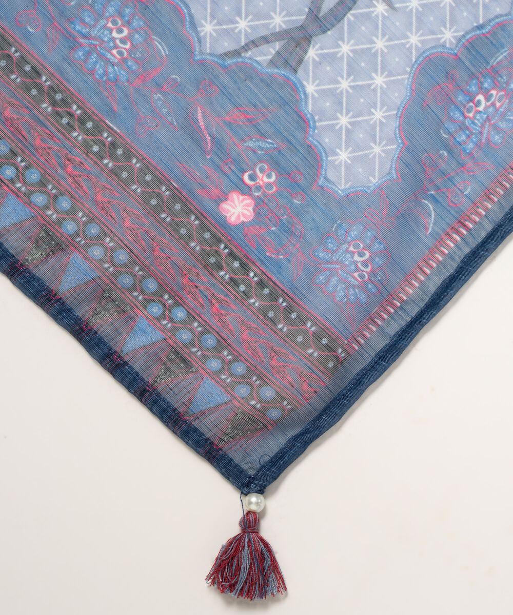 Manaar Printed Blue Dupatta