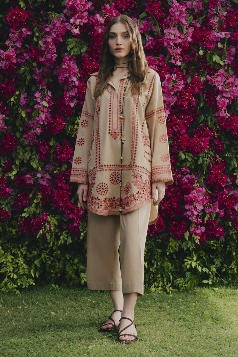 Embroidered Crosshatch Shirt