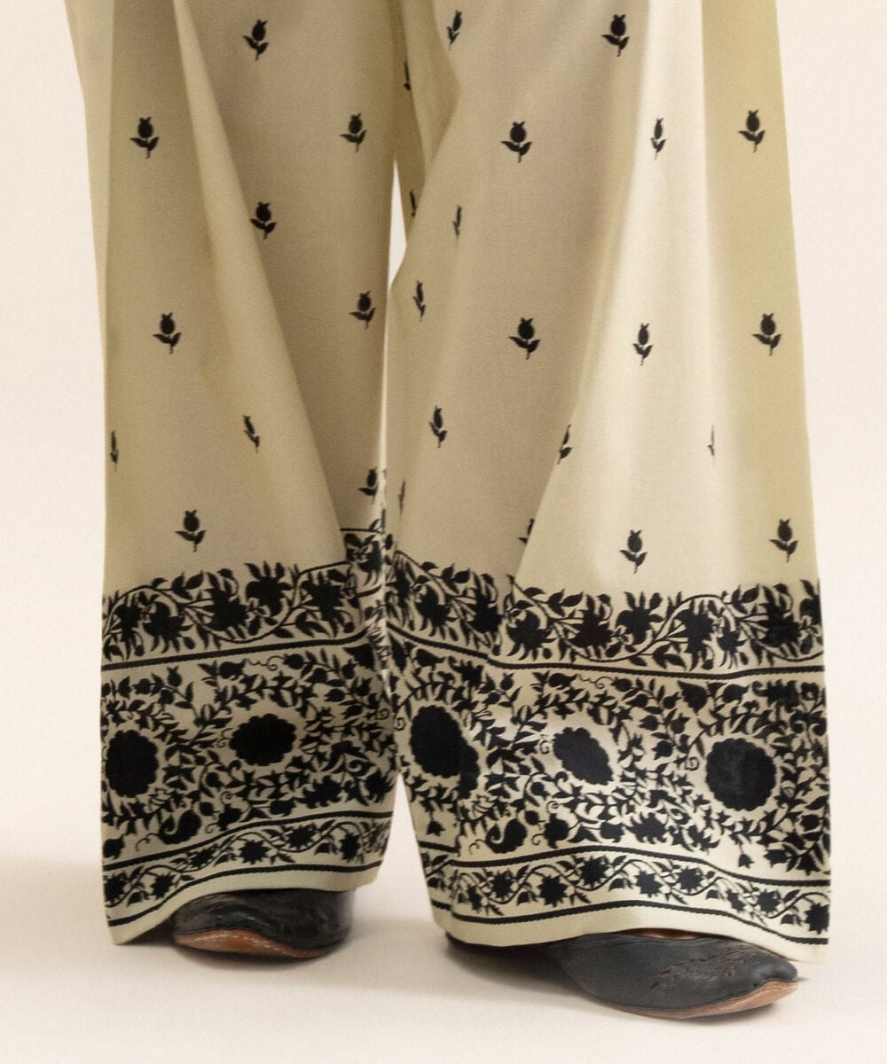Women's Unstitched Premium Khaddar Off White Trouser