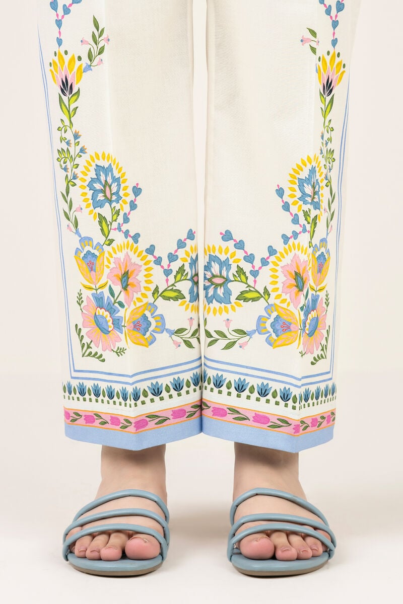 Printed Cambric Straight Pants