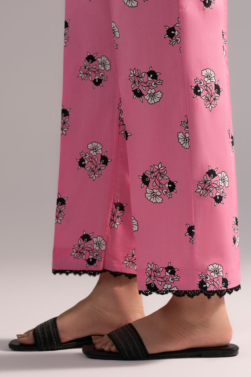 Printed Cambric Straight Pants