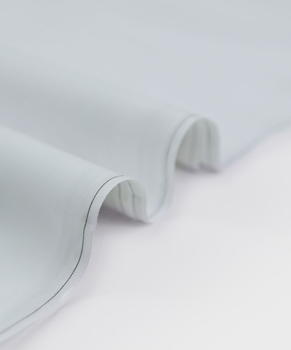 Men Unstitched Cotton White Full Suit Fabric