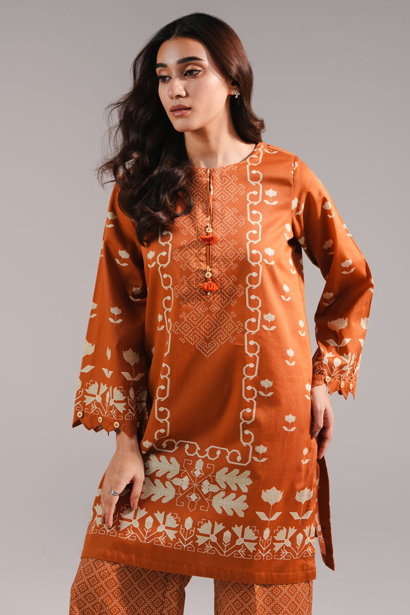 Printed Cotton Satin Shirt