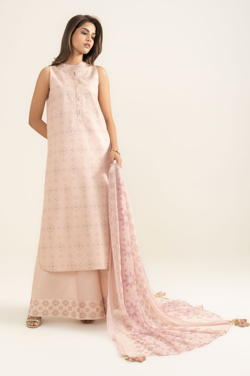 3 Piece - Printed Zari Lawn Suit