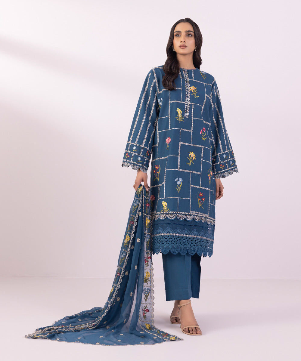 Unstitched 3 PC 0U3FELX24V39 Sapphire PK