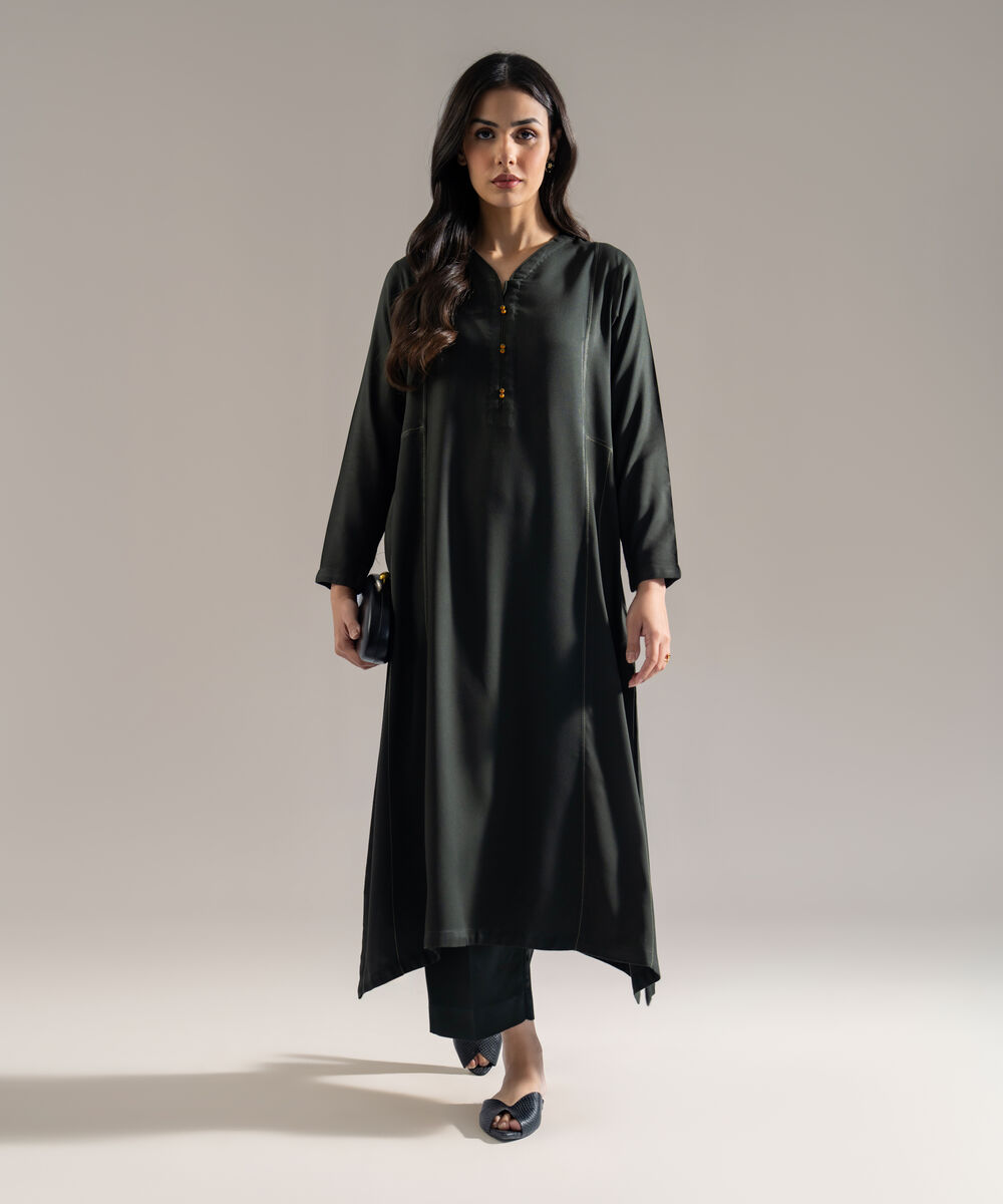 Women's RTW Bedford Solid Green 2 Piece Suit