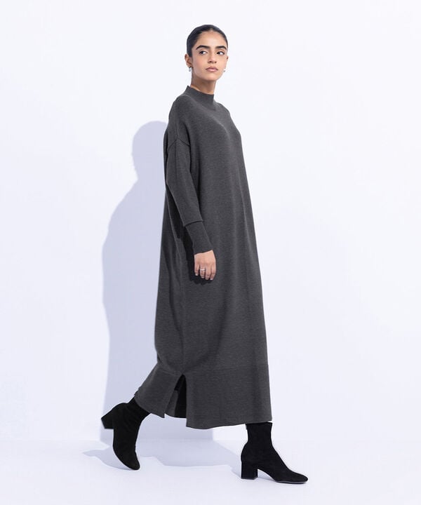 Long Sweater Knit Dress null
