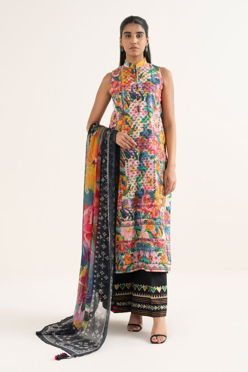 2 Piece - Printed Cotton Suit