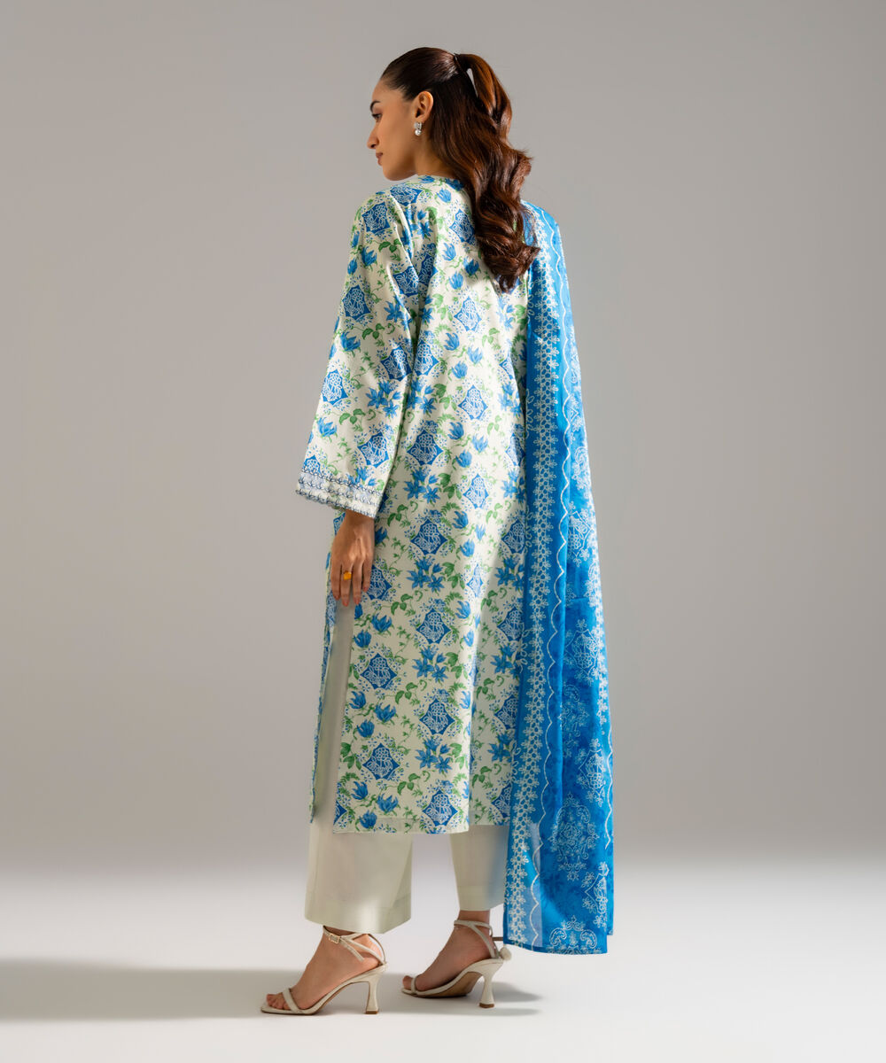 Women's RTW Cambric Embroidered Multi 3 Piece Suit