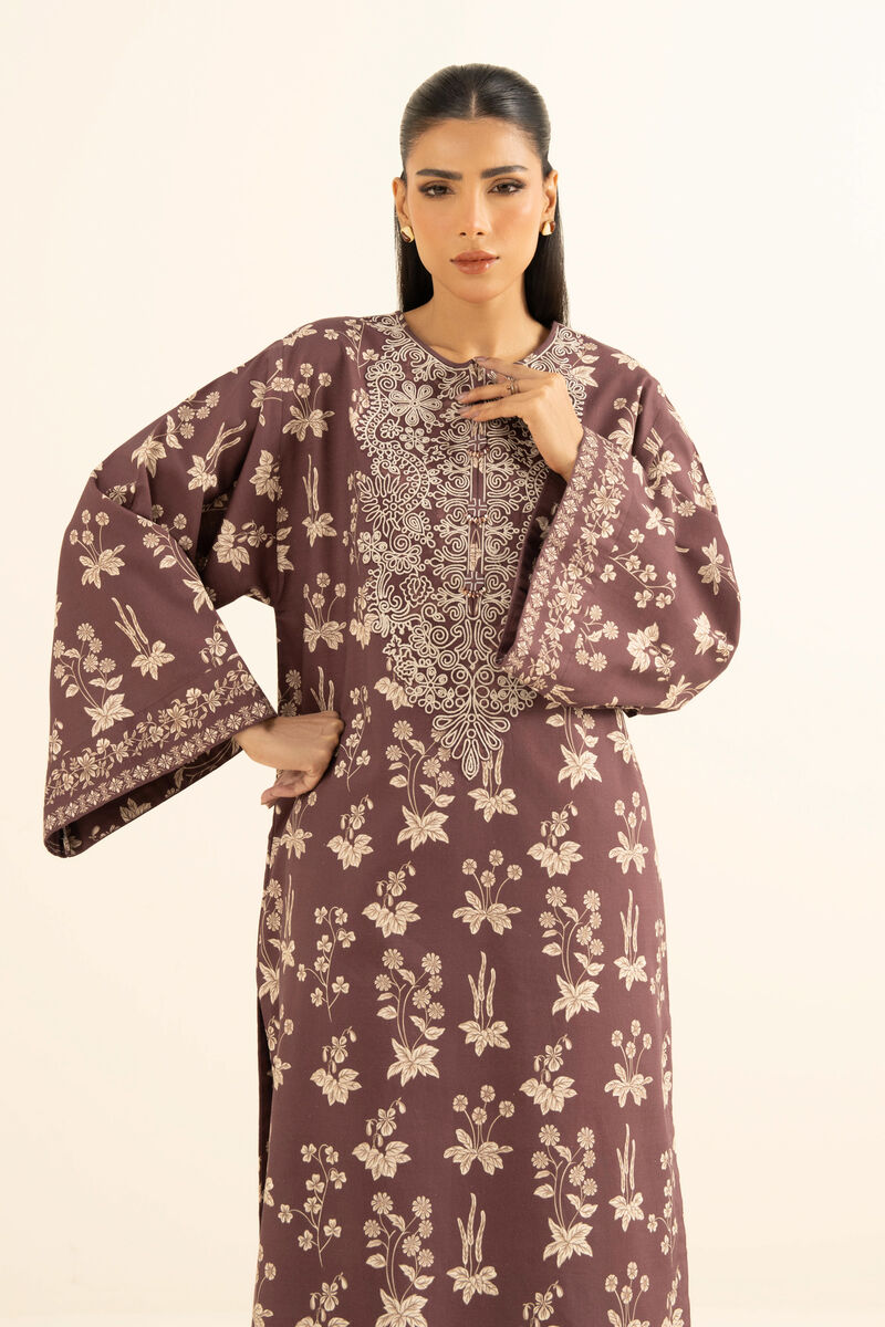 2 Piece - Embroidered Cotton Suit