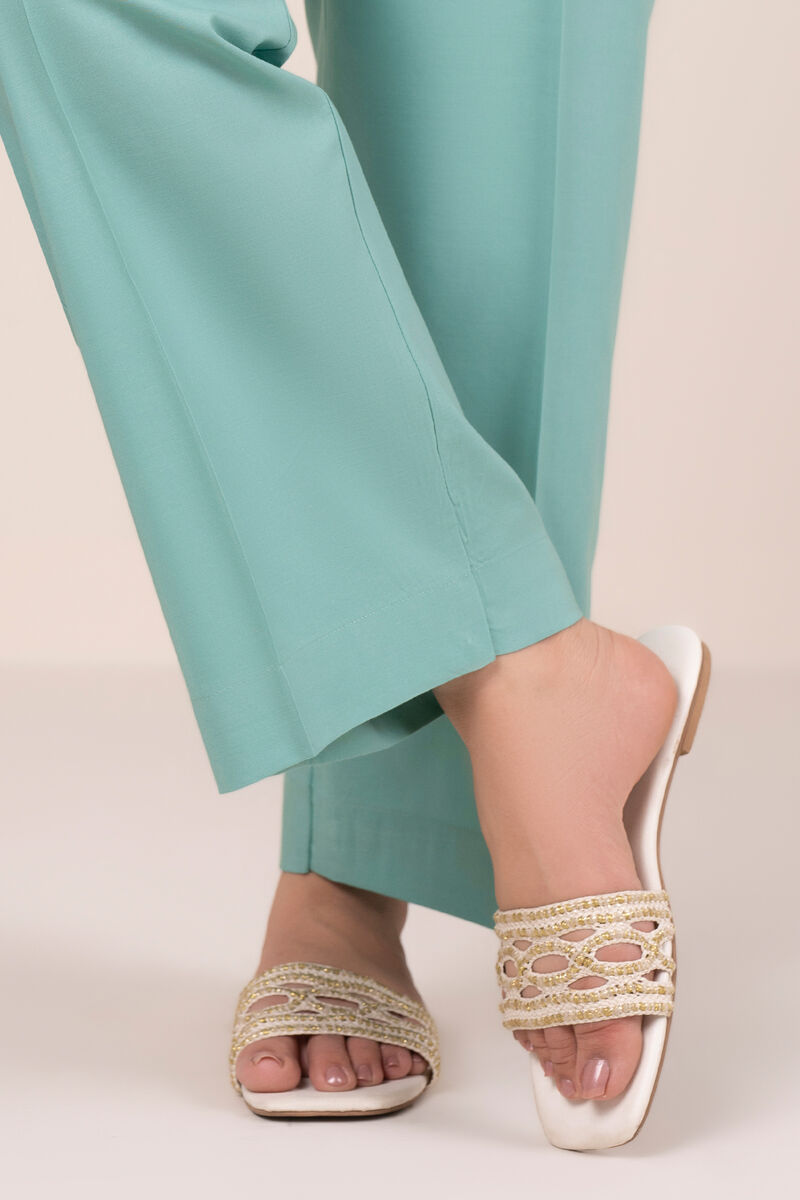 Cotton Viscose Straight Pants