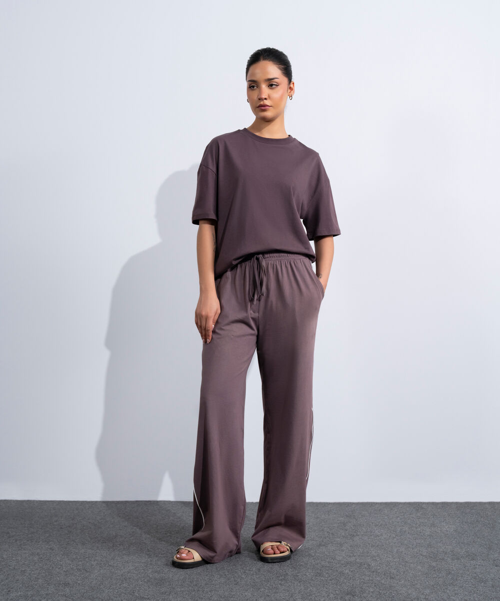 Women's Western Brown Pull-On Supima Trousers