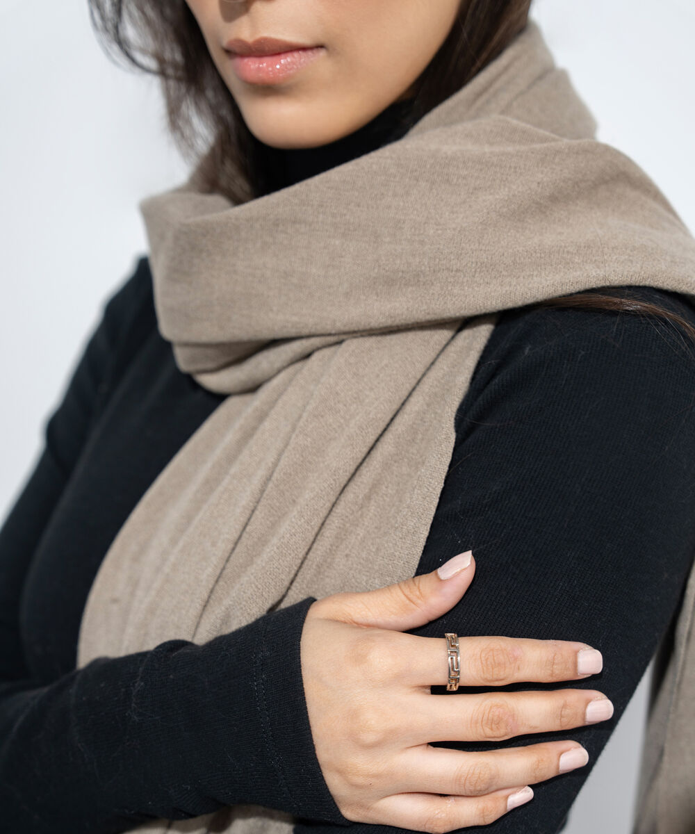 Women's Western Wear Sand Plain Woollen Scarf