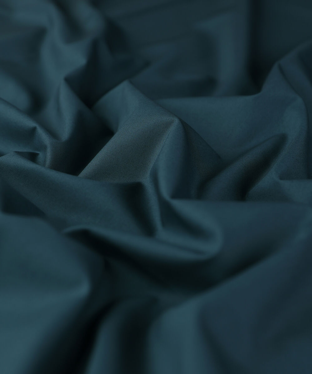 Men Unstitched Cotton Teal Full Suit Fabric