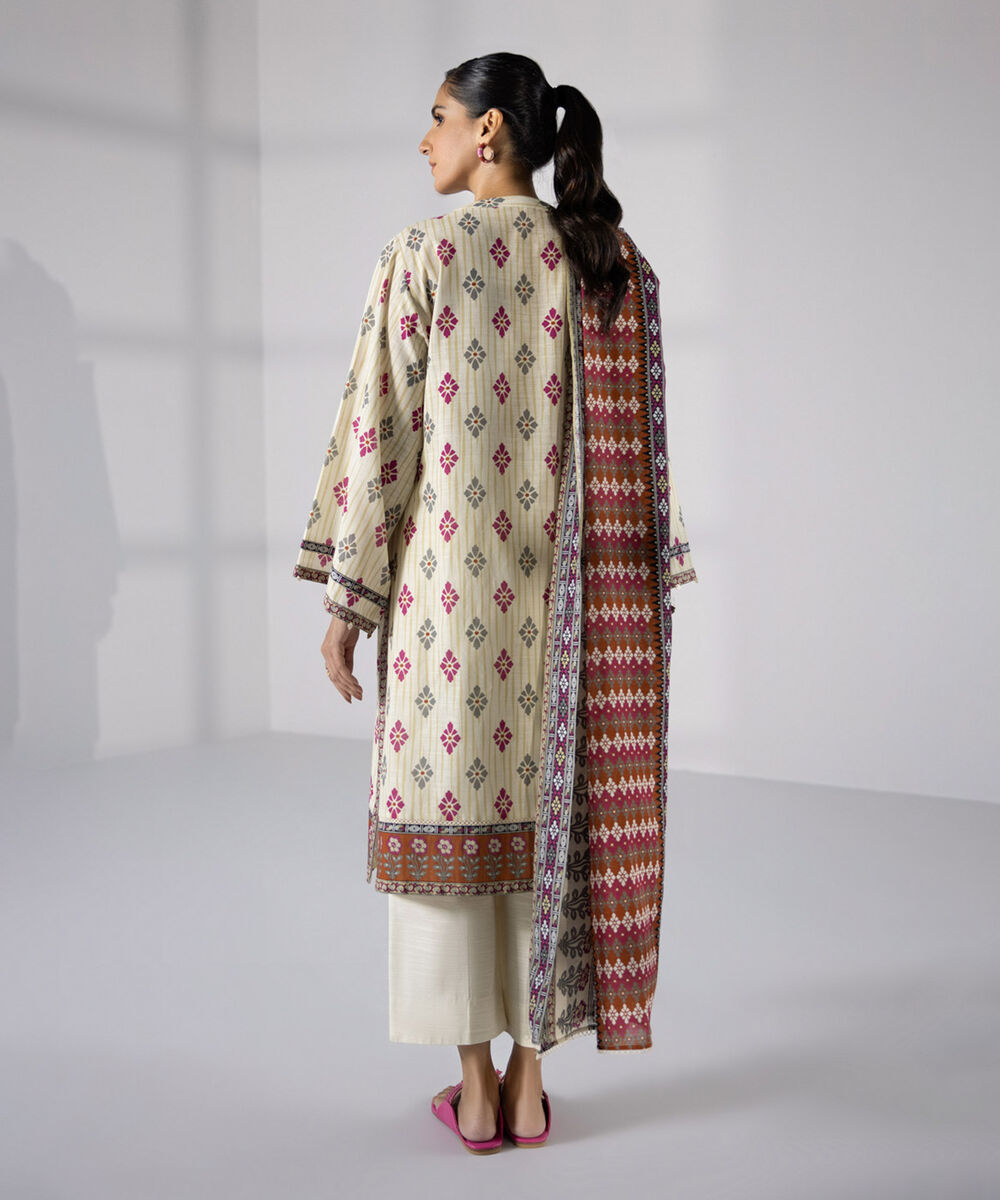 Ladies Khaddar Unstitched Three Piece