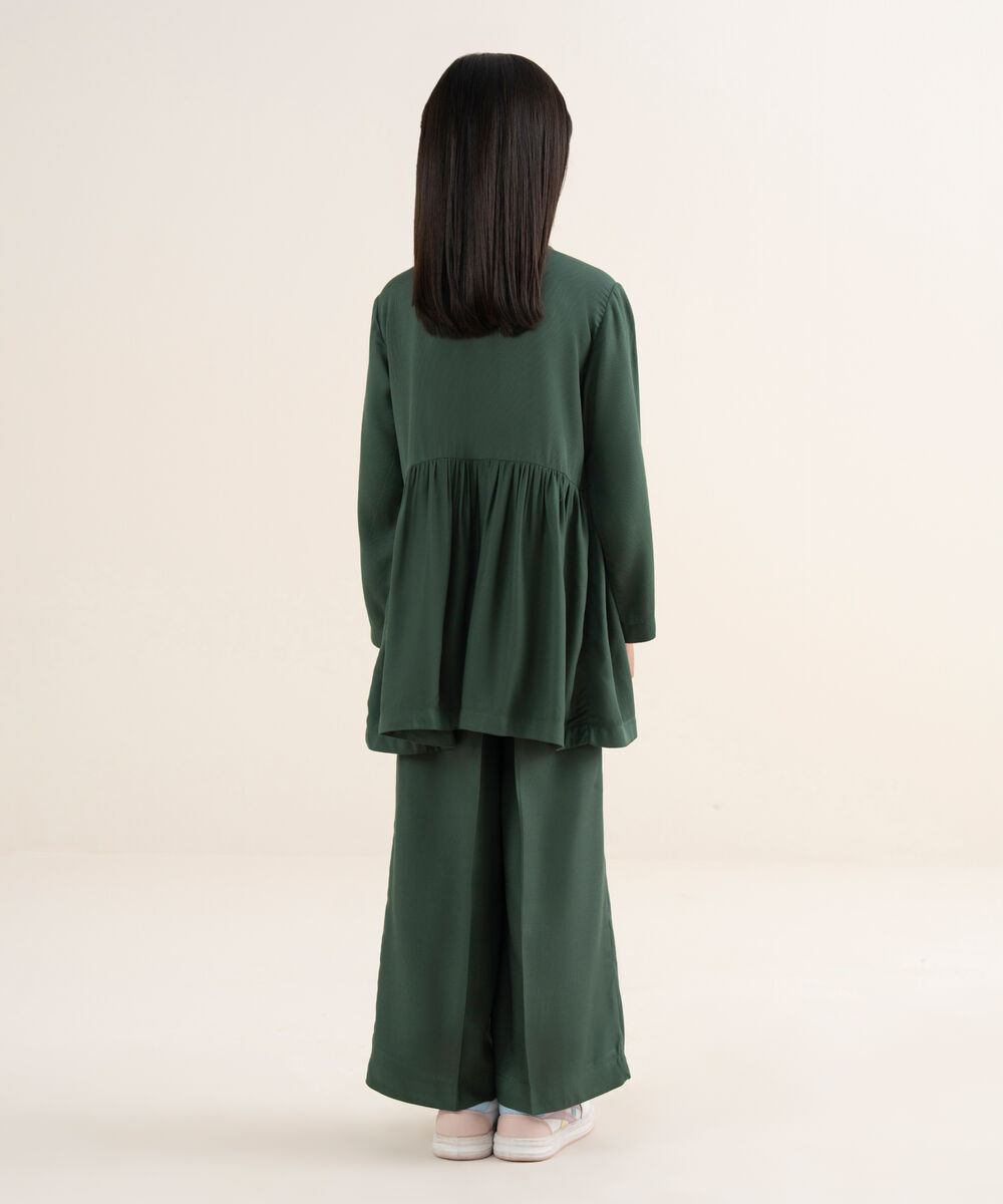 Girl's Bedford Solid Green 2 Piece Set