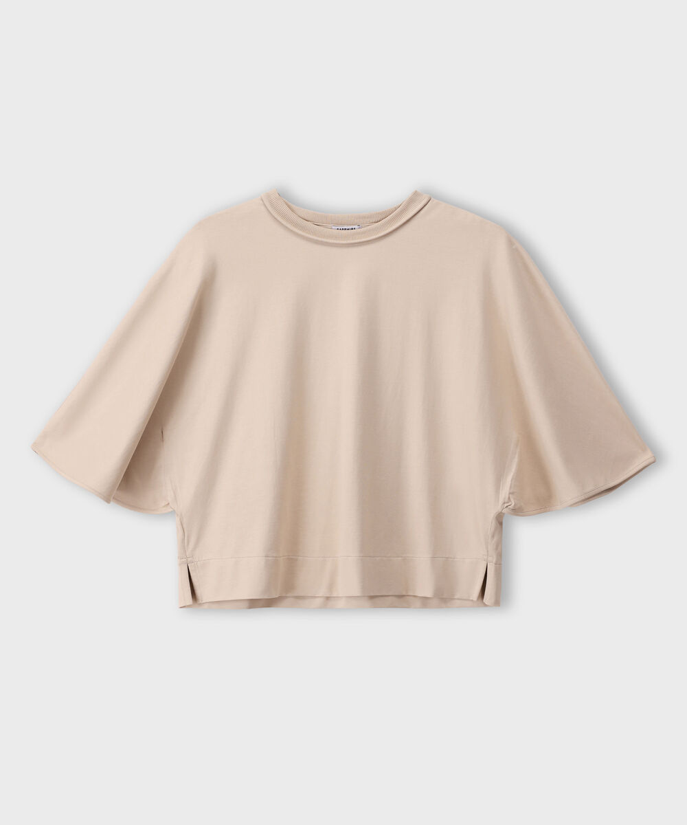 Women's Western Wear Beige Kimono Sleeved T-Shirt