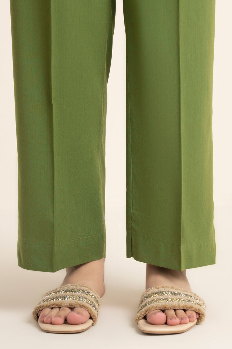 Solid Cambric Straight Pants