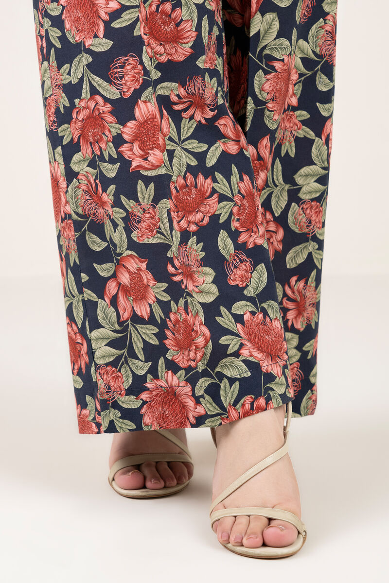 Printed Cambric Flared Pants