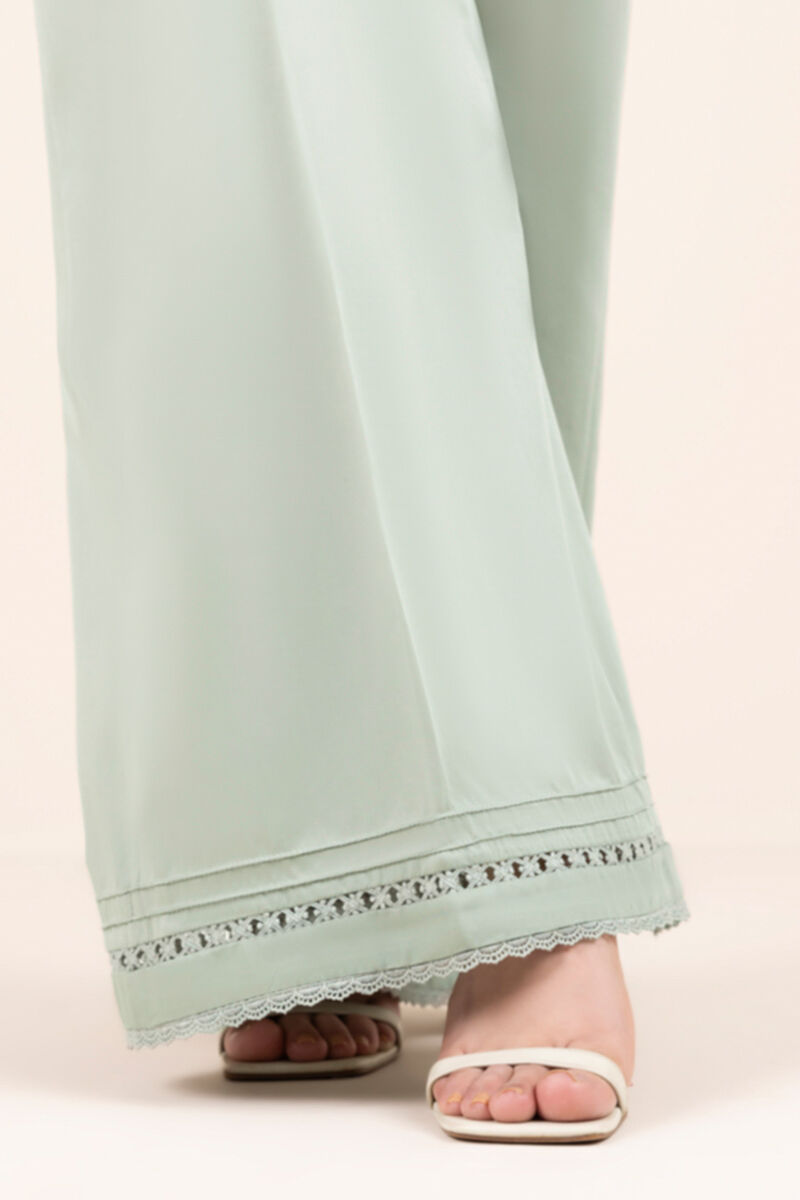 Cotton Satin Flared Pants