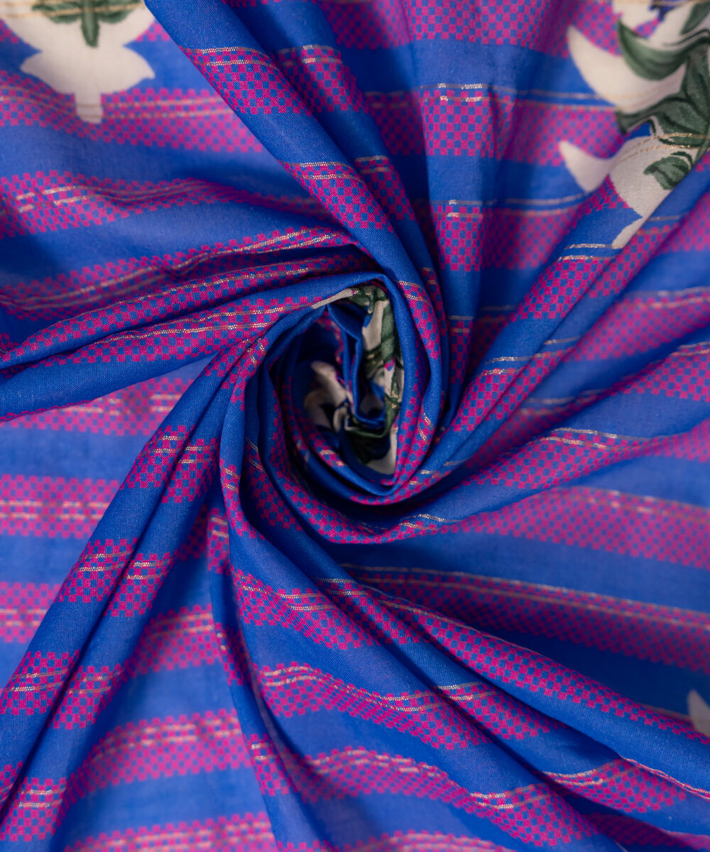 Zari Lawn Printed Pink Dupatta
