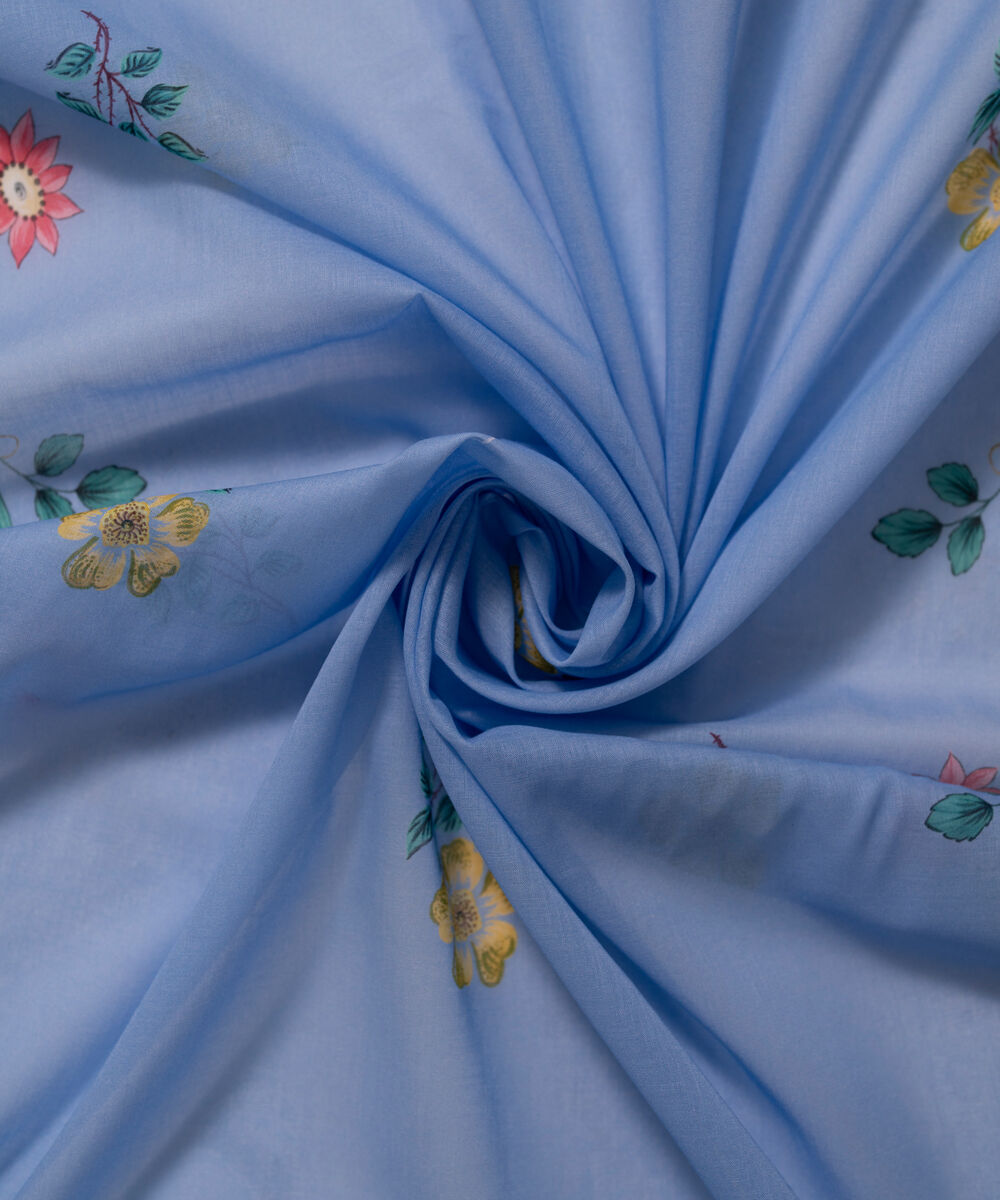 Lawn Printed Ice Blue Dupatta