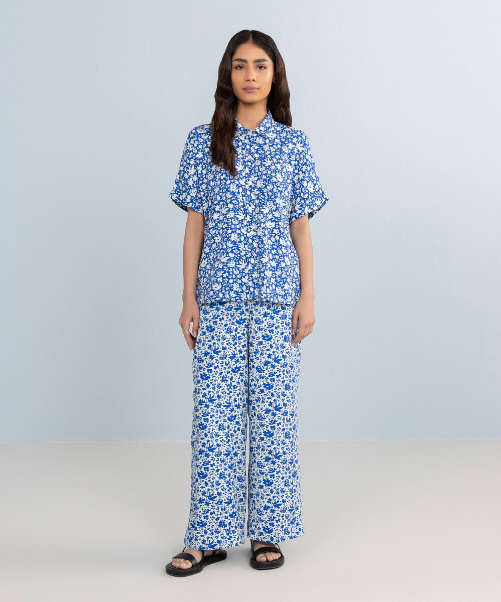 Women's Western Wear Blue Shirt