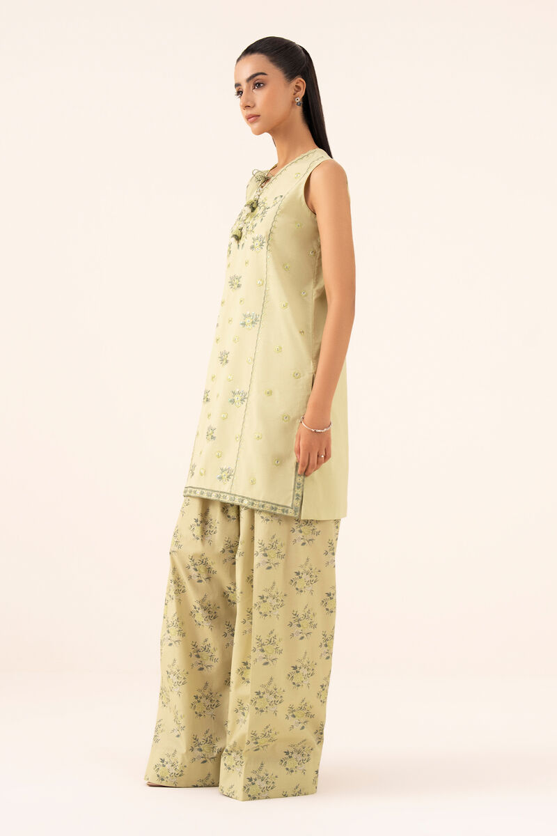 3 Piece -  Embroidered Cotton Viscose Suit
