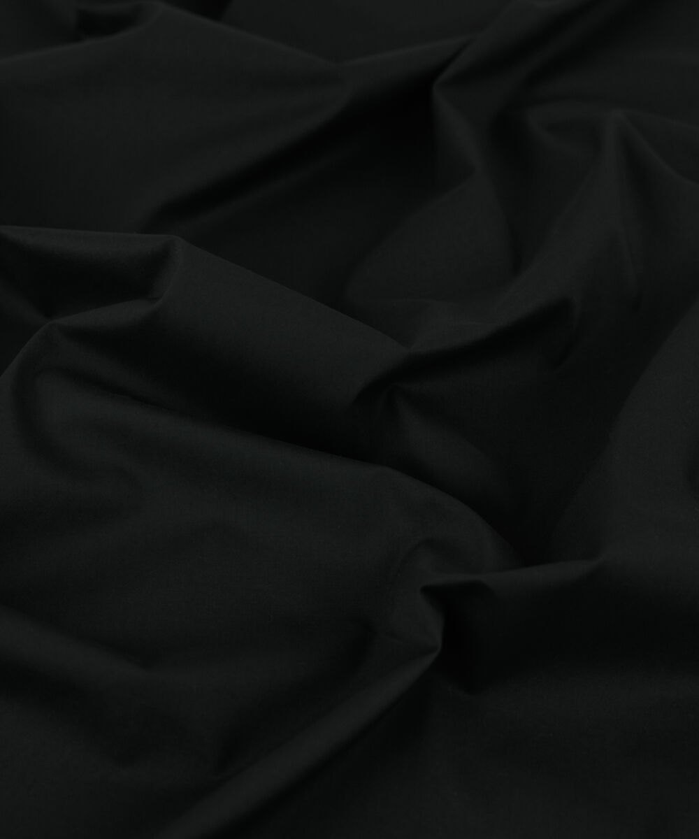 Men's Unstitched 2-Piece Premium Cotton Black Suit