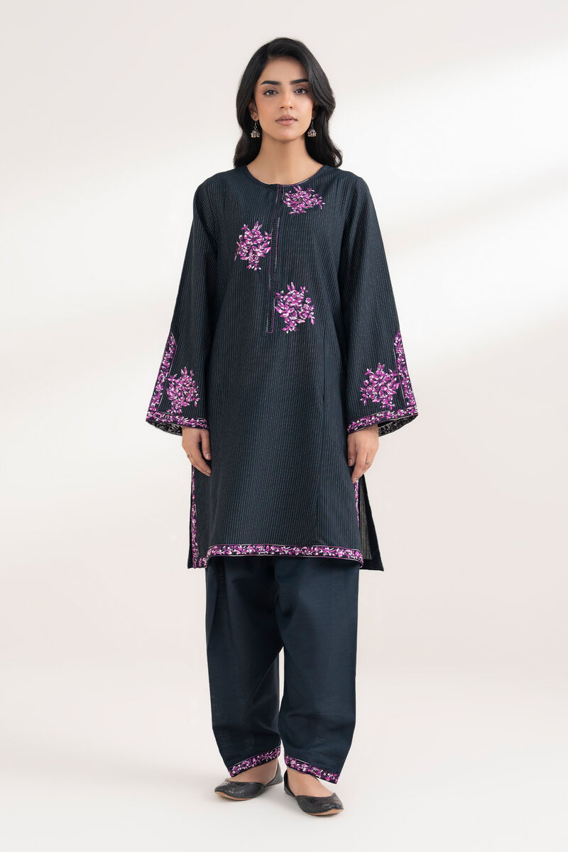 Embroidered Zari Khaddar Shirt