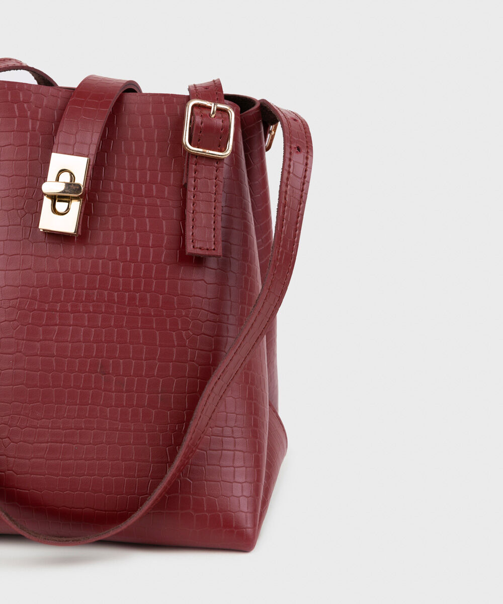 Woman - Red Maroon Top Handle Bag