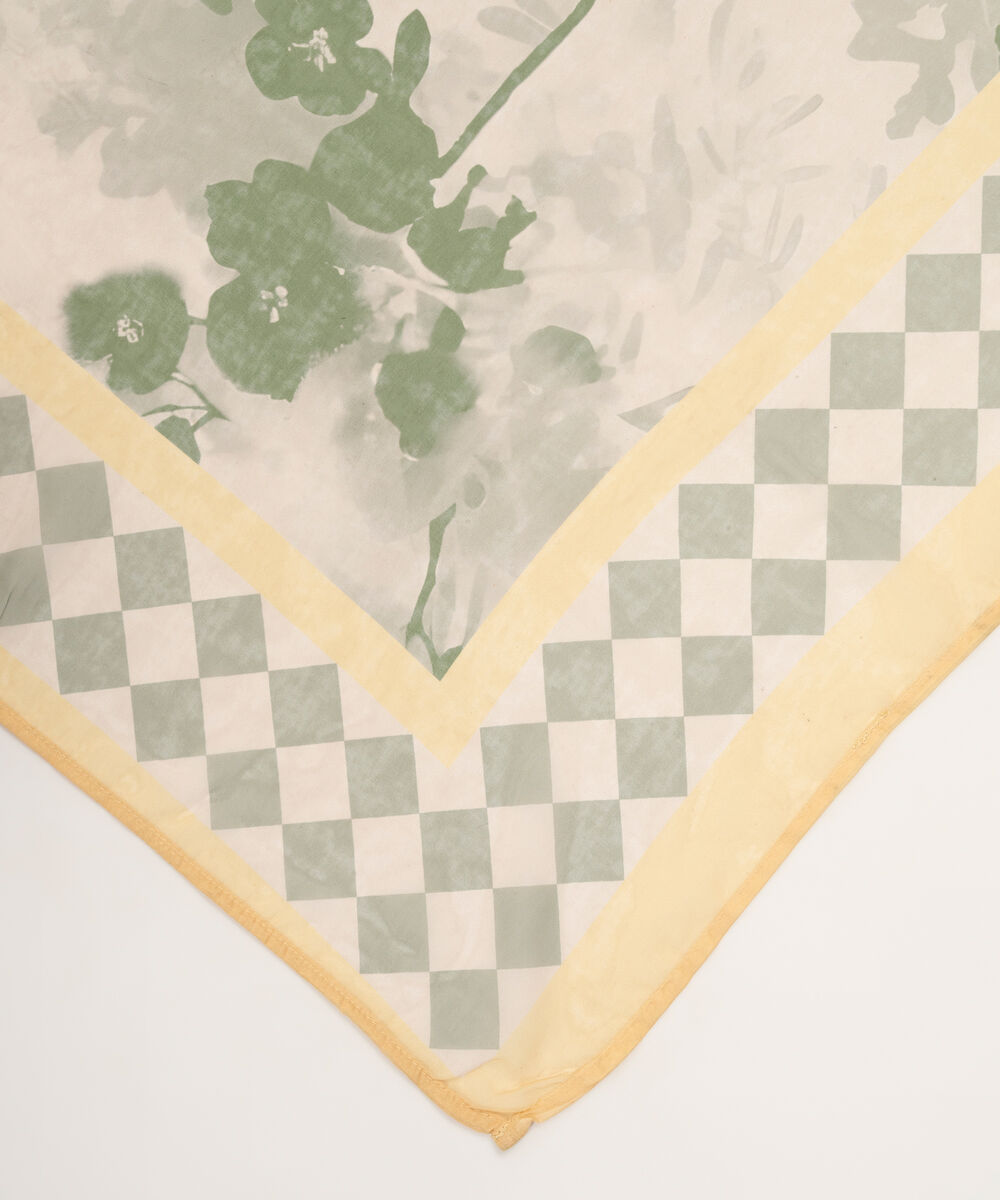 Blended Tissue Printed Beige Dupatta