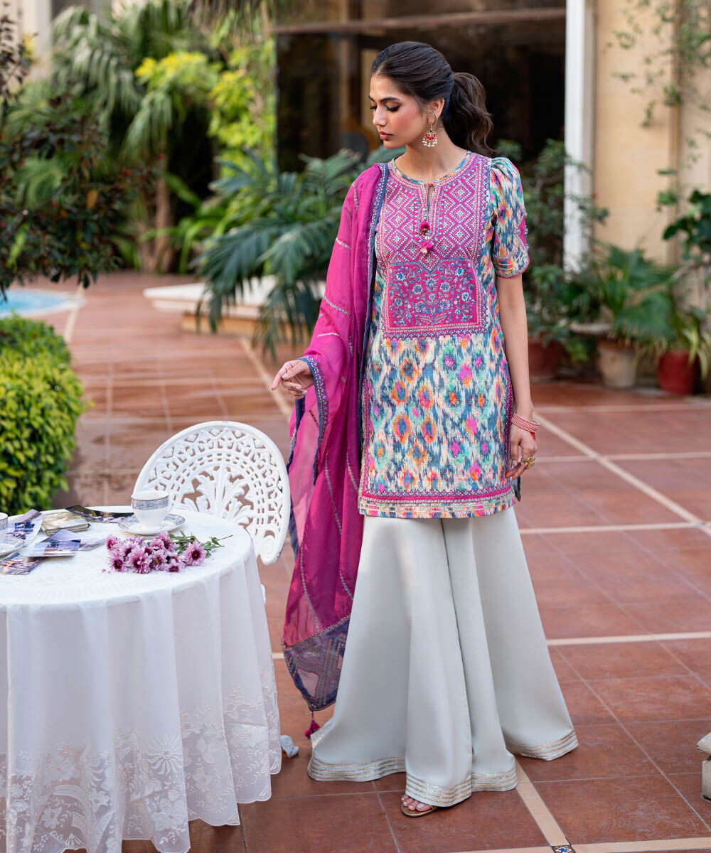 Woman - Multi 3 Piece - Embroidered Lawn Suit