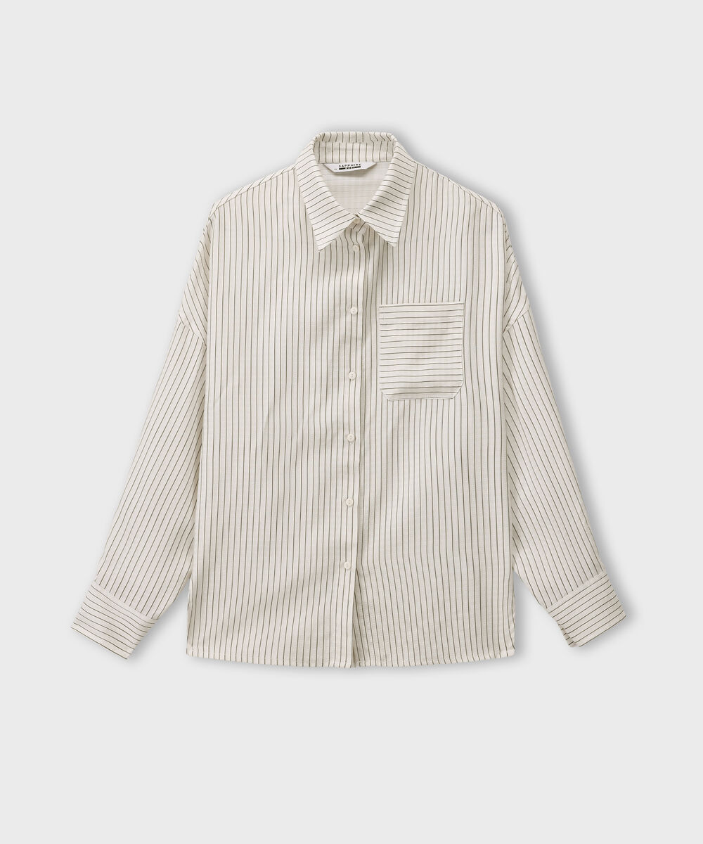 Women's Western Wear Multi Striped Oversized Texturted Shirt