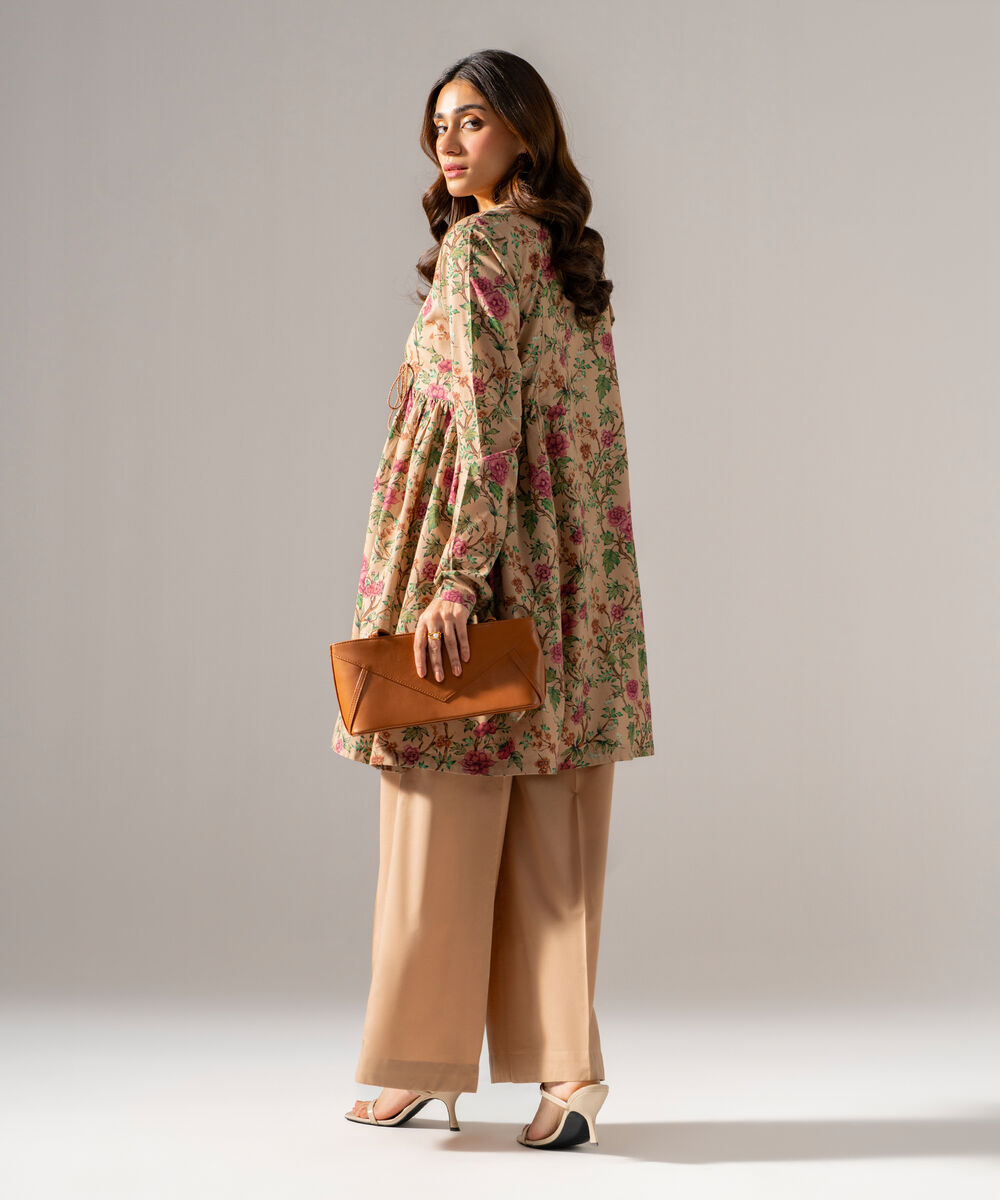 Women's RTW Cambric Printed Mauve Angrakha