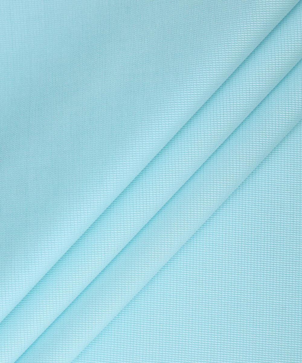 Men Unstitched Cotton Blue Full Suit Fabric