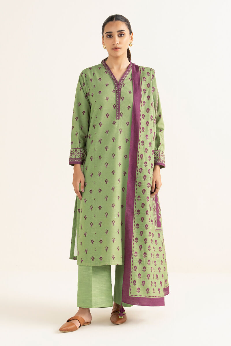 2 Piece - Printed Khaddar Suit