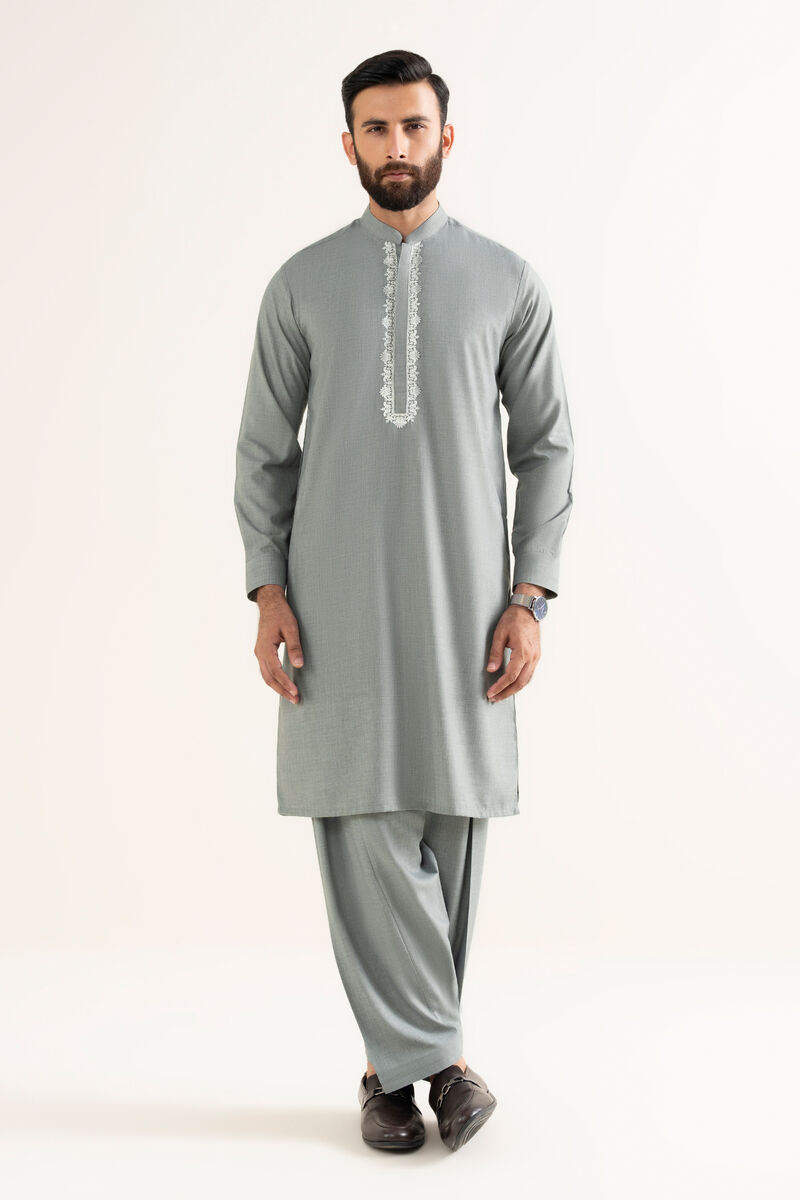 Embroidered Wash & Wear Suit
