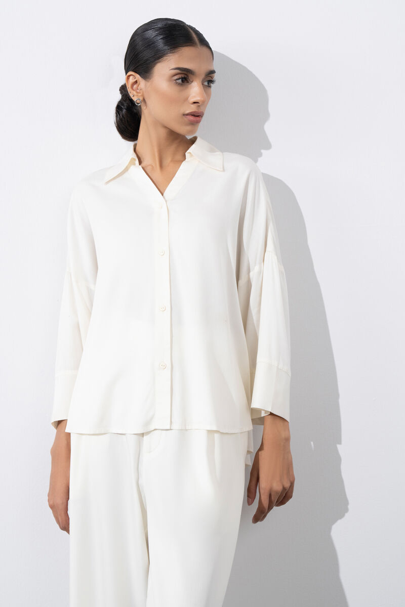 V-Neck Button Through Shirt